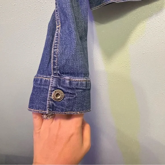 GAP Women’s Stretch Denim Cropped Jean Jacket | Size Small - Picture 2 of 8